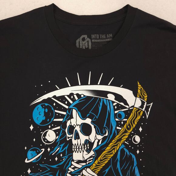 Into the AM Crew Neck Short Sleeve Graphic Shirt Mens Size Extra Large XL Black - Picture 1 of 9